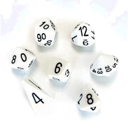 The Dice Lab Set of 7 Skew Dice in White
