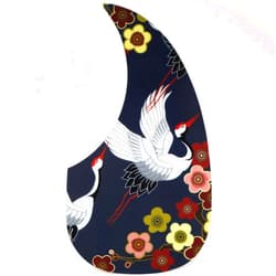 Rellocz Acoustic & Classical Guitar Pickguard Anti-Scratch Guard Plate for Martin D28 Style guitar, Perfect Replacement, Various patterns (white crane)