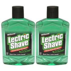 Williams Lectric Shave Electric Razor Pre-Shave with Soothing Green Tea Complex-7 oz, 2 pk