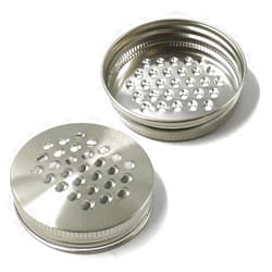 Generic Stainless Steel Regular Cheese Grater Lid, Mason Jar Grater Lids, Lid Slicer Shredder Grater, Perfect For Hard Parmesan, Ginger, Vegetables, Butter (86mm)