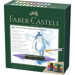 Faber-Castell Albrecht Durer Watercolor Markers - Wallet of 20, Watercolor Dual Tip Markers