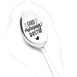 ShiQiao Spl Best friend Bestie Gifts for Women Girls Good Morning Bestie Spoon for BFF Coffee Tea Lover Spoons for Bestie Best Friends Christmas Birthday Graduation Wedding Gift