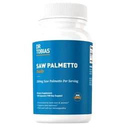 Dr. Tobias Saw Palmetto Supplement, Supports Urinary Health, Hormonal Balance, Prostate Health, & Hair Vitality, Saw Palmetto for Men & Women, 500mg Per Serving - 100 Capsules, 100 Servings