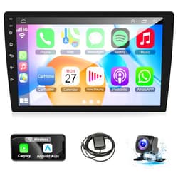 Leadfan 9 Inch Android Car Radio 2+32GB Double Din Stereo with Wireless CarPlay & Android Auto | GPS Navigation FM WiFi BT Dual USB AHD Camera,Universal Touch Screen for Car Upgraded