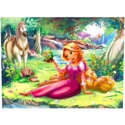 Ceaco - Disney - Princess Trio - Rapunzel and Pascal - Glitter Puzzle - 100 Piece Jigsaw Puzzle