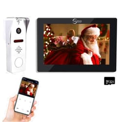 ANJIELO SMART Wireless Video Doorbell Apartment Intercom with 1080P Video Entry Doorphone Door Camera (Wired),7 Inch Touch Monitor System,TUYA WiFi Smart Home Video Intercom Door Phone Kits for Villa Home