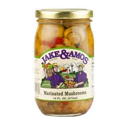 Kauffman Orchards Jake & Amos Marinated Mushrooms, 16 Oz. Jar (Pack of 2)