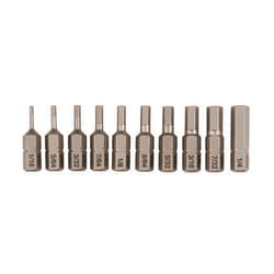 Wiha 72596 10 Piece Bit Set Hex Inch