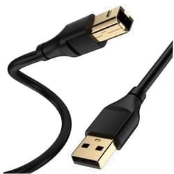 REPIND USB 2.0 Printer Cable USB A to USB B Cable 6 Feet MIDI Cable Printer Cord to Computer High Speed for HP, Canon, Brother, Dell, Epson, Lexmark, Xerox, Samsung, Piano, MIDI Controller MIDI Keyboard
