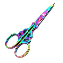 PRECISE CANADA SET OF 5 MULTI TITANIUM COLOR RAINBOW SEWING CRAFT EMBROIDERY SCISSORS 3.5