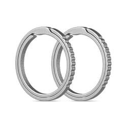 TISUR Titanium Keychain Rings, Split Side Pushing Key Rings Heavy Duty Black Key Ring For Key Chain Carabiner Dog Tag Ring