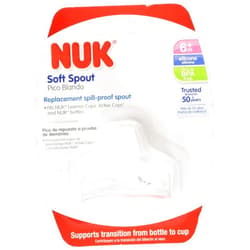 NUK Replacement Silicone Spout, Clear Pack of 2