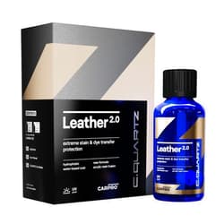 CARPRO CQUARTZ Leather 2.0 - Kit - Hydrophobic & Oil Phobic, Safe on All Car Leather, Resistance to UV, Denim Dye Coloring, Abrasion and Stains (50ml Kit)