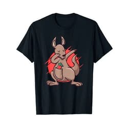 Australien Beuteltiere lustige Beuteltier Sprüche Kangaroo dancing in colourful for the next Australia holiday T-Shirt