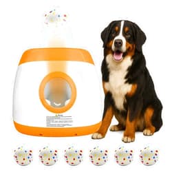 TIEXITOR Large Automatic Dog Ball Launcher with 6 Tennis Balls (2.5