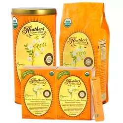 Heather's Tummy Care Heather's Tummy Fiber Acacia for IBS Kit ~ Organic Acacia Senegal Can 16 oz, Pouch 16 oz and 2 Boxes Travel Stick Packs