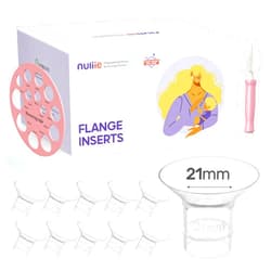 Nuliie 10PCS 21mm Flange Inserts for 21mm Flange/Shield of Most Pumps, BPA Free Flange Sizing Kit, Compatible with Momcozy/Elvie/Spectra/Bellababy/TSRETE/Willow/Nuliie Breast Pumps