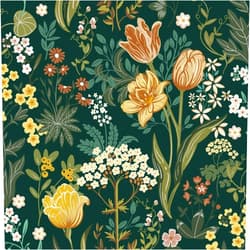 Lativo White Wood Grain Peel and Stick Wallpaper +Floral Peel and Stick Wallpaper Vintage Contact Paper for Cabinets and Drawers