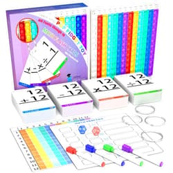 COOva Math Games for Kids - Flash Cards for Kids - Pop it Practice with Addition, Subtraction, Multiplication & Division - Ideal for Math Learning and Skill Building.