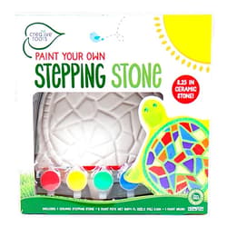 Creative Roots Mosaic Turtle DIY Stepping Stone Kit, Includes Ceramic Stone & 6 Vibrant Paints for Kids Ages 8+