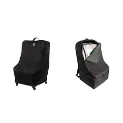 J.L. Childress Car Seat Travel Bags - Wheelie Deluxe Fully Padded Bag and Ultimate Padded Backpack