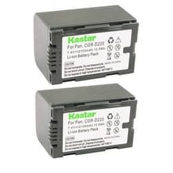 Kastar Battery 2 Pack for Panasonic CGR-D16 D16S CGR-D08 D08S CGR-D14 CGR-D28 D28S, CGR-D120 CGR-D210 CGR-D220 CGR-D320 & Panasonic AG Series, AJ-PCS060G, DZ-MX5000, NV Series, PV Series, VDR-M20