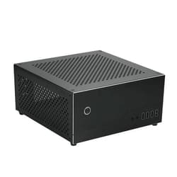 Goodisory SR01 Aluminium Mini-ITX HTPC Soft Router Computer Case Support 6 COM Port (Black)