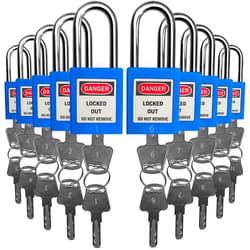 SAFBY Lockout Tagout Locks, Safety Padlock, Keyed Differently Loto Safety Padlocks for Lock Out Tag Out Kits Station (Blue NO.1-10)