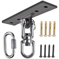 Dolibest Heavy Bag Hanger,Wall Ceiling Mount Hook 360° Rotation Wood Beam Holder Body Weight Strength Training Systems, Aerial Yoga Swing & Hammock, Resistance Band for Wooden Sets(600 LB Capacity)