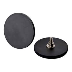 MUTUACTOR 2Pack 105lb Anti-Scratch Neodymium Rubber Coated Magnet for Off-Road Vehicle Lighting,Strong Magnetic Base with M8 Male Thread for Led Working/Signal Lights,Antenna