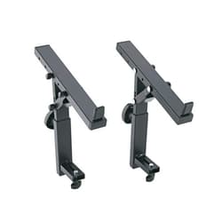 K&M Konig & Meyer 18822.019.55 Keyboard Stacker 3rd Tier | Compatible w/Omega Stand | Add Keyboard, Laptop, Midi Controller, Mixer | Height/Tilt/Width Adjustment | Steel | German Made Black