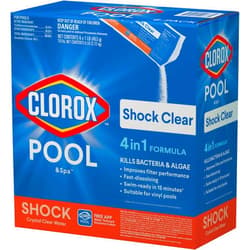 CLOROX POOL & Spa Clorox® Pool&Spa™ Shock Clear, for Crystal Clear Swimming Pool Water, Swim-ready in 15 minutes, Suitable for vinyl pools (6-Pack)