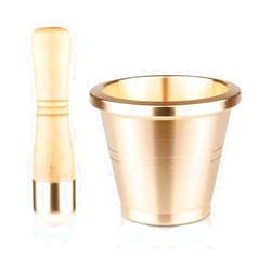 KOHARA Mortar and Pestle,Traditional Brass Mortar Kitchen Supplies Spice Grinder Crusher