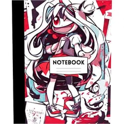 Jennifer Westerman Sinister Studies: Red & Black Composition Journal with Devilish Anime School Girl