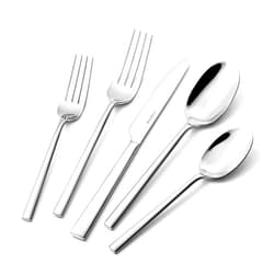 KINGSTONE Silverware Set, 60-Piece Forged Flatware Set Cutlery Set Premium Stainless Steel, Service for 12, for Kitchen, Home, Wedding, Party, Mirror Polished and Dishwasher Safe