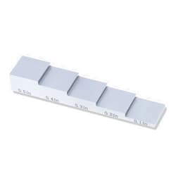 SULMILE 5 Step Test Calibration Block Step Wedge for Thickness and Linearity Calibration for Ultrasonic Thickness Gauge in NDT Testing #1018 Steel 0.100'' 0.200'' 0.300'' 0.400'' 0.500''