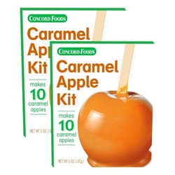 Concord Foods Caramel Apple Kit: Fall Favorite Treat - Indulge in Chewy Caramel Apples! Makes 10 Caramel Apples per Box, 5 oz (Pack of 2)