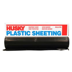 HUSKY CF0408B 4ml Plastic Sheeting, 8' x 100', Black