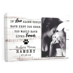 My Soul And Spirit Store Personalized Photo Name Pet Memorial Canvas Home Wall Art Decor, Pet Loss Gifts, Cat Loss Gift, Dog Loss Gift, Pet Bereavement Gift, Dog Memorial (18 inch x12 inch )