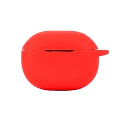 SKTDWEI Silicone Protective Case Compatible SoundPEATS Mini Pro Case Cover Anti-Lost Shockproof with Keychain Easy Carrying Replacement Case (Red)