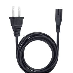 Kircuit New 2-Prong AC in Power Cord Outlet Socket Cable Plug Lead Compatible with DeVilbiss Intellipap StandardPlus Electric Machine AC Power Adapter Cord Cable 12V dv53d Battery Pack RemBatt