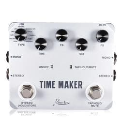 Rowin Time Maker 11 Types of Ultimate Delay Pedal for Guitar Bass with Tap Tempo