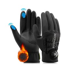 ROCKBROS Winter Cycling Gloves for Men Women, Thermal Full Finger Winter Bike Gloves, Windproof Gloves with Touchscreen for MTB, Motorcycle, Outdoor Sports