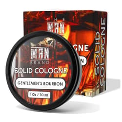 The Man Brand Solid Cologne Men's Gentlemen's Bourbon Scent, Wax Bourbon Cologne for men, Solid Perfume with Bourbon Scent for men (1 Ounce, Gentlemen's Bourbon Mens Cologne Balm)