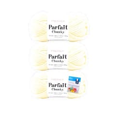 Bella's Crafts Premier Yarns Parfait Chunky Chenille Yarn 3.5 Oz 6 Super Bulky Weight 3 Pack Bundle with Bella's Crafts Stitch Markers (Yellow)