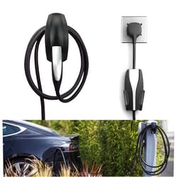 SEVEN SPARTA Charging Cable Holder with Chassis Bracket Compatible with Tesla Model 3 Model Y Model X Model S Charger Cable Organizer Car Accessories Wall Connector, Patent Approved (Black)