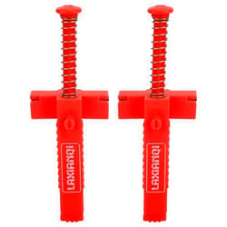 Thincol Brick Line Clips Line Runners, 3.5-4.7 Inch Clamp Width Brick Line for Positioning, Bricklaying Pullers Line Stretchers(Pairs)(Red)