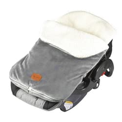 TOMY JJ Cole Bundle Me Winter Baby Car Seat Cover and Bunting Bag — Original — Graphite Gray — Sherpa Lined Baby Carrier Cover — Winter Baby Essentials