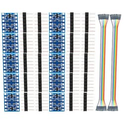 MTDELE 10Pcs 2 Channels IIC I2C Level Shifter Module Bidirectional 3.3-5V Logic Level Converter Compatible with for Arduino