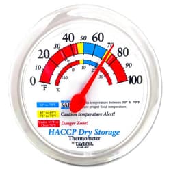 Taylor 5637 Prep and Dry Storage Wall Thermometer with Mounting Bracket, 6